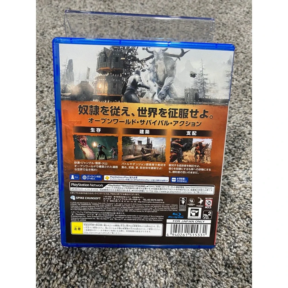 Conan Outcasts PS4 Japanese Import Excellent Spike Chunsoft Survival Action Game